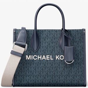 Michael Kors Small Mirella Signature Logo Crossbody Bag Admiral Blue